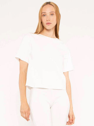 Extended Short Sleeve Top - Off White