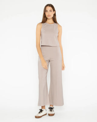 Cropped Wide Leg Pant - Clay
