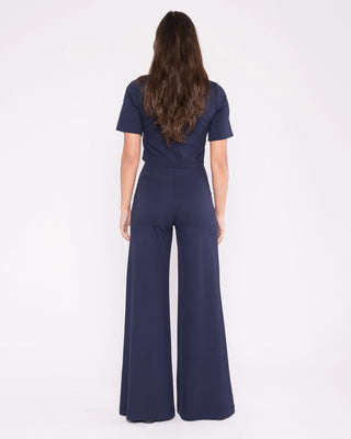 Wide Leg Pant - Navy