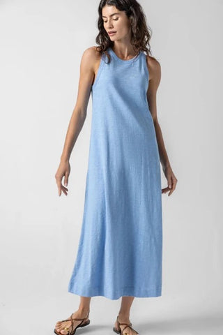 Jewel Neck Tank Dress - Malibu