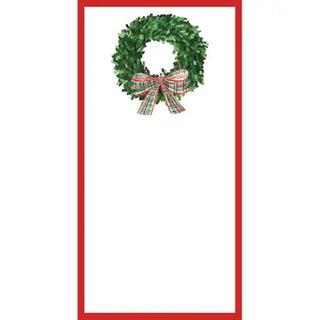 Wreath w/Tartan Bow List Notepad