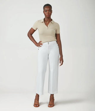 Colette High Rise Wide Leg - White