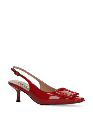 Charol Sling Heel - Rojo
