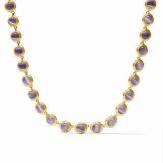 Cobblestone Tennis Necklace - Blue Cat'S Eye