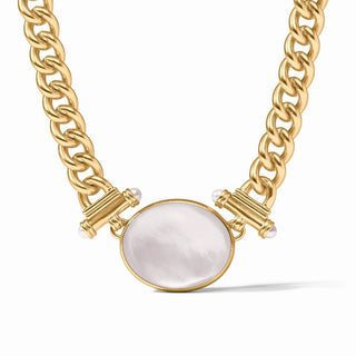 Dolce Statement Necklace- Iridescent Clear Crystal