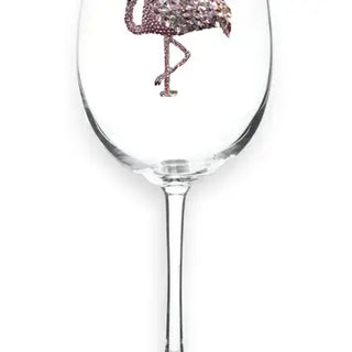 Flamingo Stemmed Wine Glass