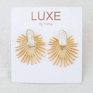 The Luna Pearl Starburst Earrings