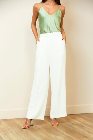 Pintuck Wide Length Pant w/ Elastic back Waist