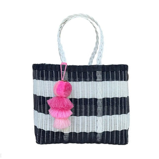 Nautical Citron Tote - Navy/White - Large