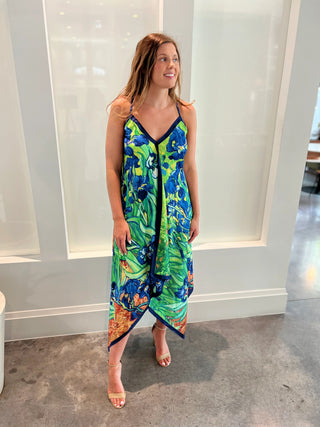 Sunset Iris Scarf Dress O/S