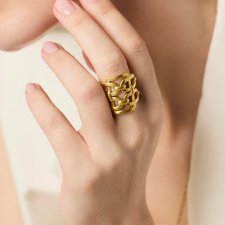 Sahara Statement Ring - Gold