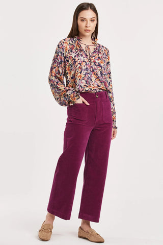Analei Corduroy Pants - Blackberry