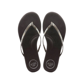 Copa Flip Flops- Brown w/ Lizard