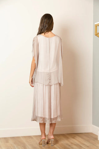 Solid Mulberry Silk Drape Blouse