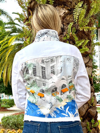 White Building Dreams Denim Jacket Small