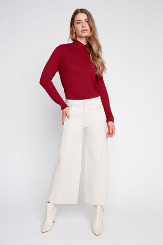 R11067 Fringe Pants- Oyster