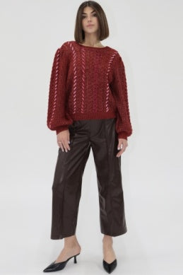 Harper Sweater - Red Rose