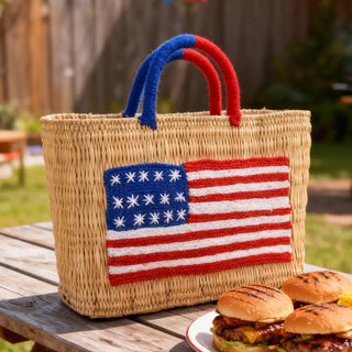Handmade American Flag Tote