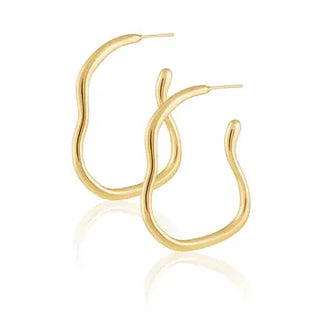 Orah 18K Gold Curved Hoop