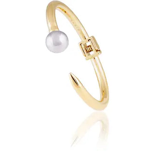 Stevie Nail Cuff - Gold w/Pearl Ball