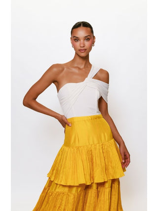 Rhea Dress - White/Gold