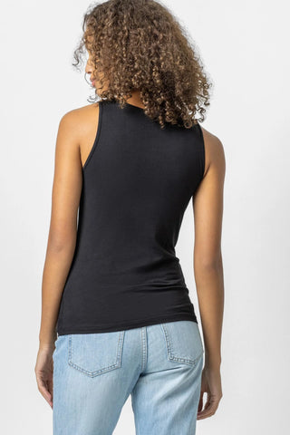 Scoop Neck Tank - Black