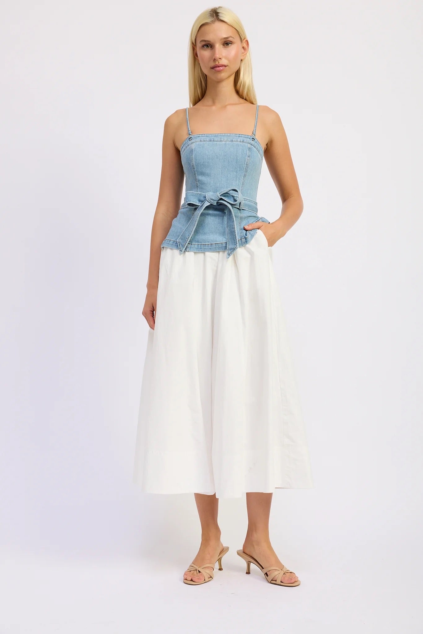 Harlow Denim Midi Dress M
