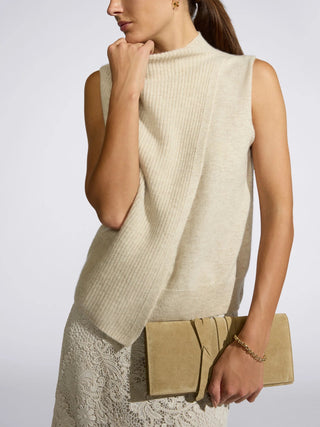 Fio Cashmere Top- Stone Melange