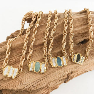 The Belle- Twisted Etched Chain Necklace