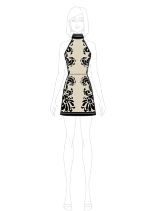 Liviah Dress - Almond/Black