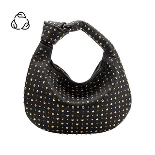 Brigitte Large Studded Black Shoulder bag