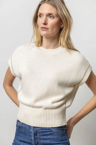 Wedge Pullover - Cream