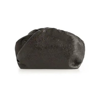 Chrissy Metallic Clutch Black