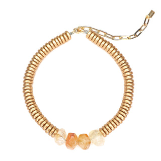The Leila Gold Bead & Citrine Necklace