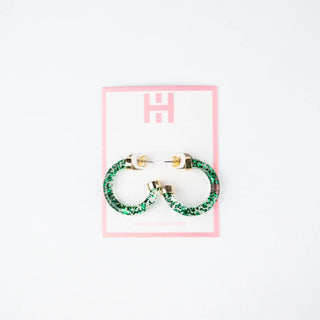 Hoops Green Glitter Minis