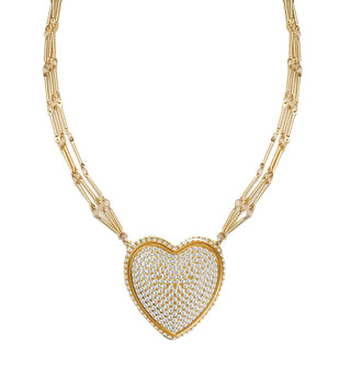 Chained Pave Heart - Clear