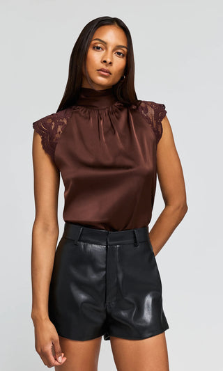 Rachel Lace Blouse - Espresso