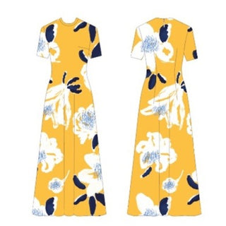 Marimba Dress- Peonia Yellow