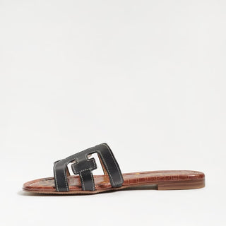 Bay Slide Sandal- Black Leather