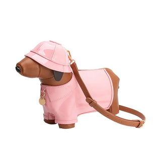 Rain Dog Pink Vegan Leather Crossbody Bag