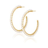 Marilyn Pearl Hoops - Gold