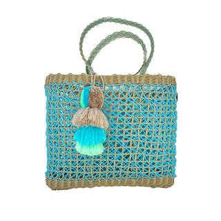 Sky coastal Cable Tote - Medium