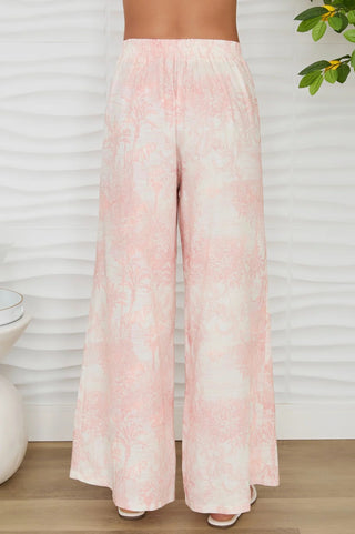 Island Print Pants - Blush