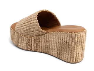 Jam Wedge - Natural Raffia