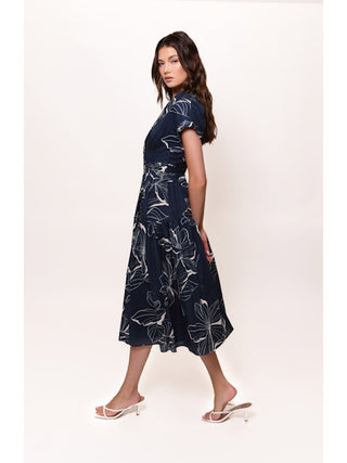 Rosen Dress - Navy Two Tone