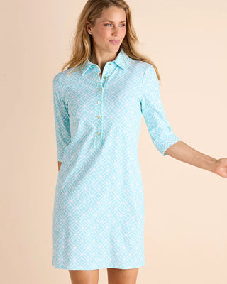 Susanna Dress- Star Lattice Light Blue