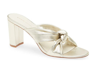 Paxton Heel- Gold Metallic Leather