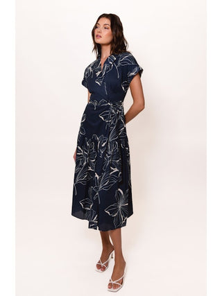 Rosen Dress - Navy Two Tone