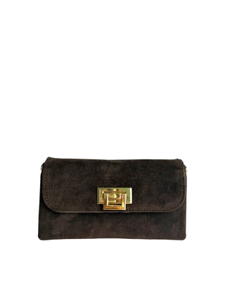 Suede Clutch- Brown