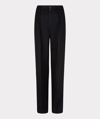 Shiny Twill Trousers - Black